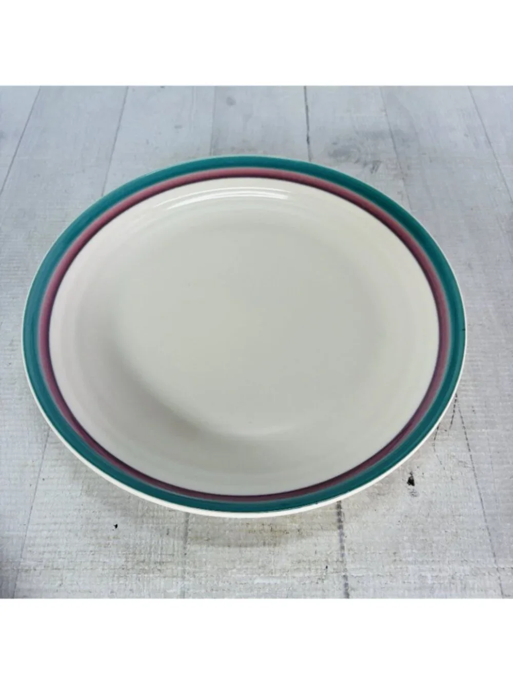 Pfaltzgraff JUNIPER Green Mauve Bands Stoneware 10